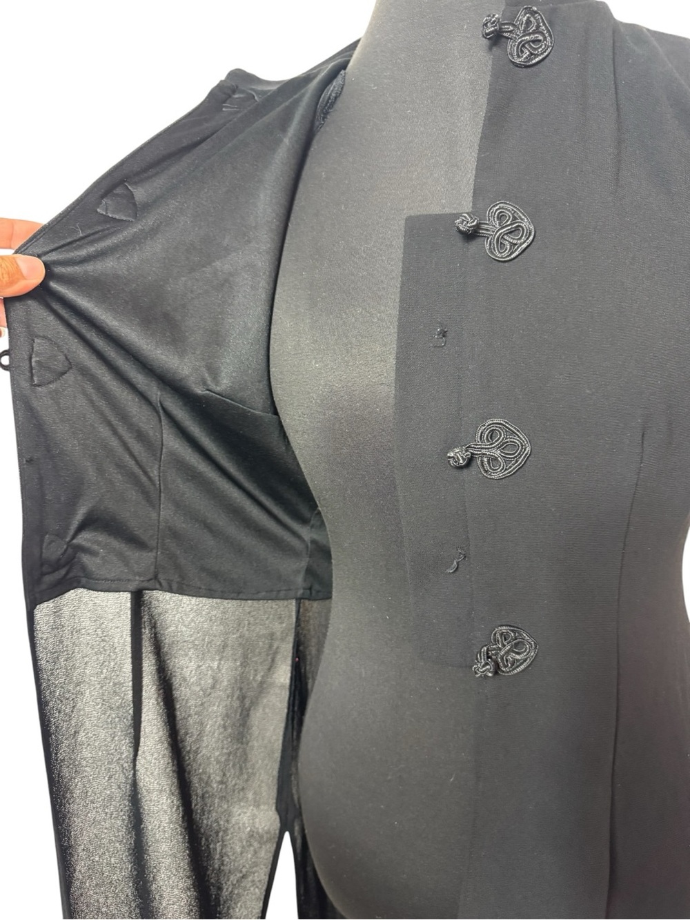Sheri Martin Black Mandarin-Collar Tunic - Picture 13 of 16